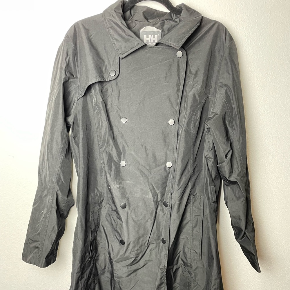 Helly Hansen Gray Charcoal Black Button Up Snap Up Jacket Women’s XL